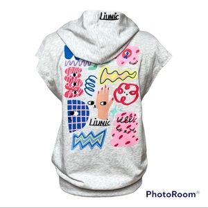 NWT Liunic x H&M front zip French terry hoodie size 20